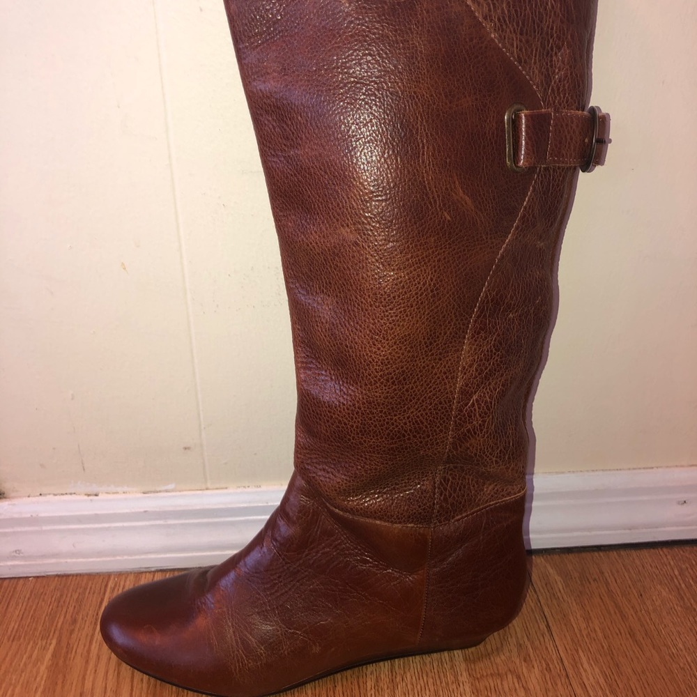 Steven Steve Madden Brown Distressed Wedge Boot - image 4
